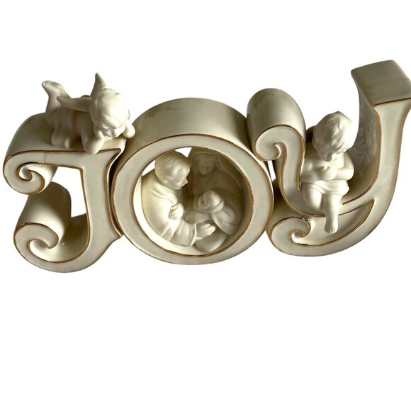 Lenox Joy to the World Nativity Christmas Figurine Holy Family Angels Porcelain - Picture 2 of 6